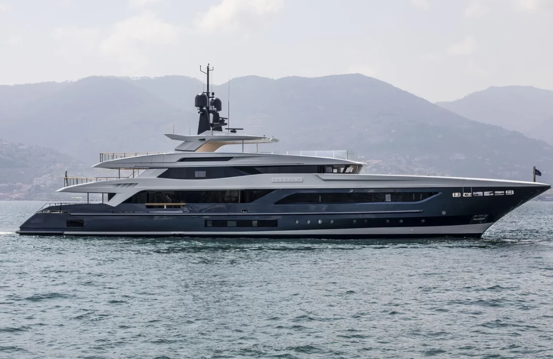 An image of Severin’s yacht